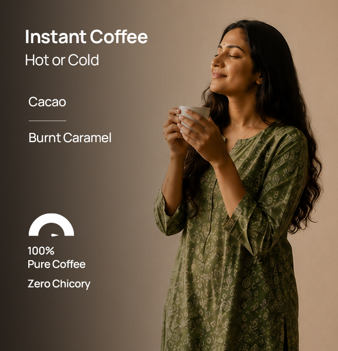 Pure instant coffee